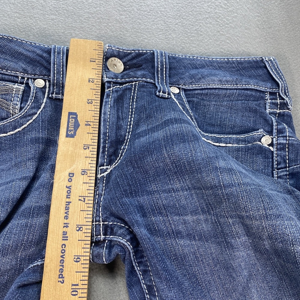 Ariat Womens Jeans 28R Size 6 Real Denim Mid Rise Straight Medium Wash Blue - Picture 6 of 8